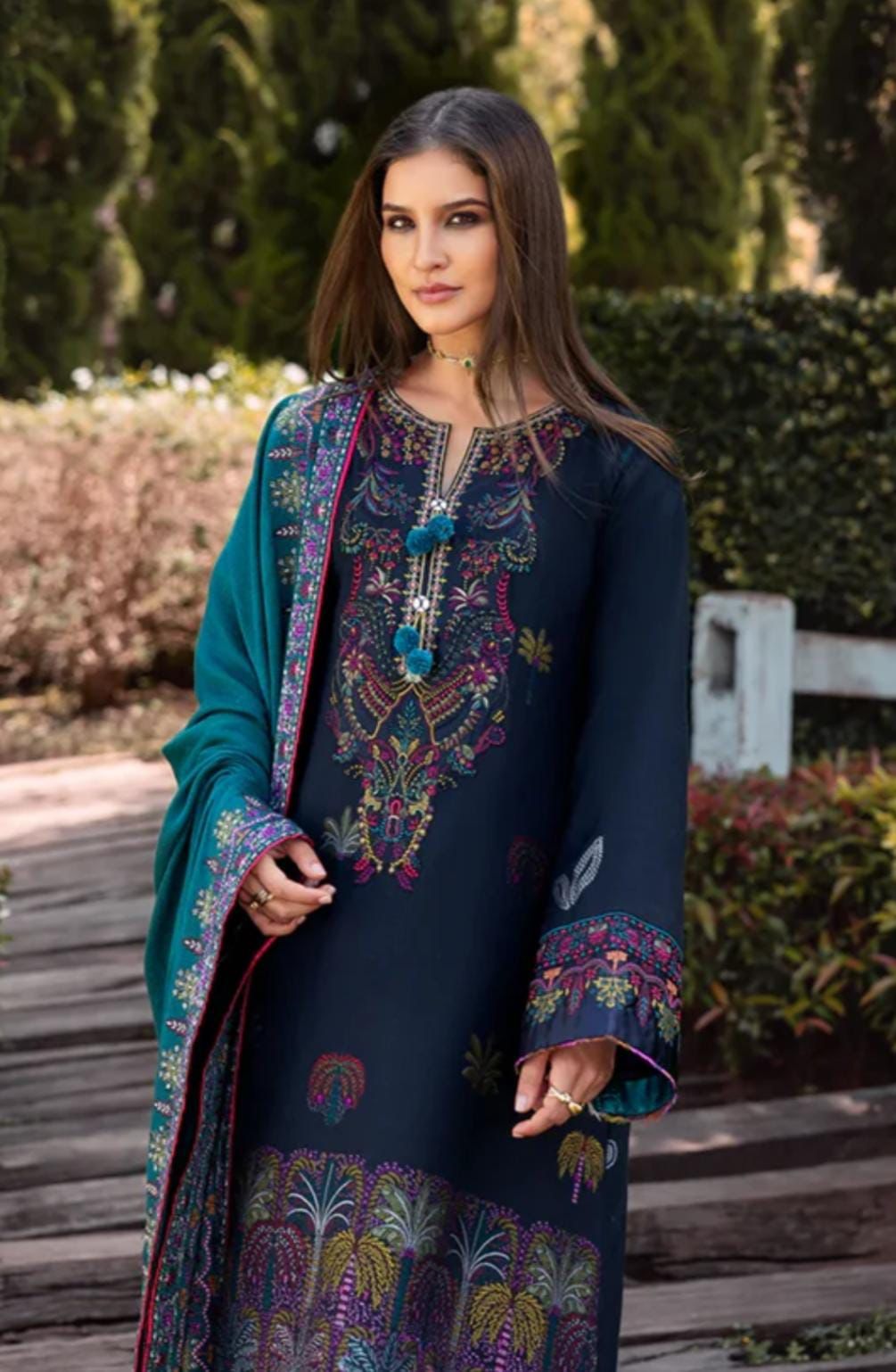 aneela’s 3 piece unstitched lawn suit with heavy embroidery & monark dupatta aneela’s 3 piece unstitched lawn suit with heavy embroidery & monark dupatta