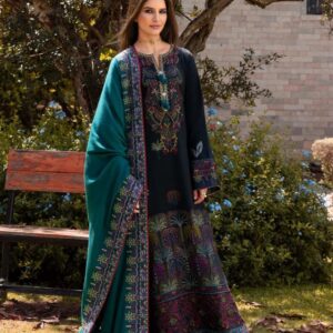 Home aneela’s 3 piece unstitched lawn suit with heavy embroidery & monark dupatta
